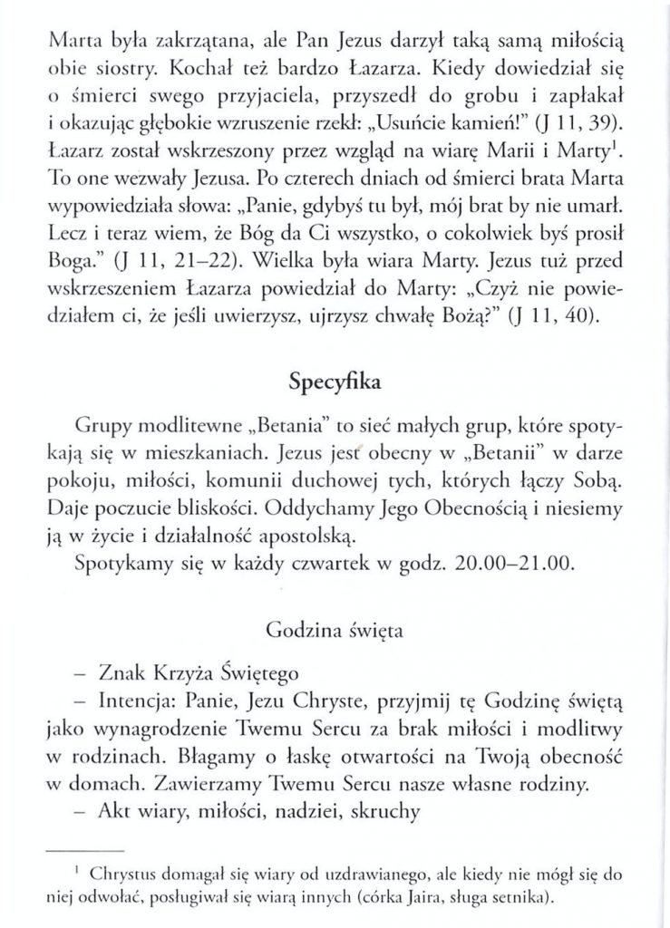 Statut grup modlitewnych Betania 2