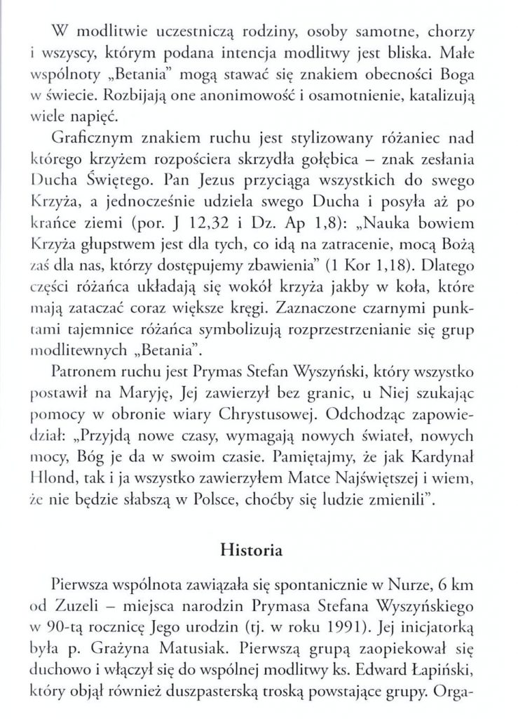 Statut grup modlitewnych Betania 4